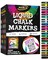 Chalk Markers - 24 Vibrant, Erasable, Non-Toxic, Water-Based, Reversible Tips. For Glass or Chalkboard Markers for Businesses, Restaurants, Liquid Drawing Chalk (Vibrant 6mm)